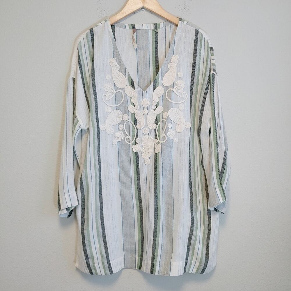Soft Surroundings Coastal Manhattan Beach Tunic Top Sz M